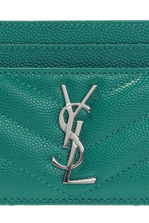 ysl patch card holder|YSL monogram card case.